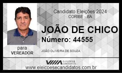 Candidato JOÃO DE CHICO 2024 - CORIBE - Eleições