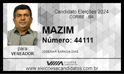 Candidato MAZIM 2024 - CORIBE - Eleições