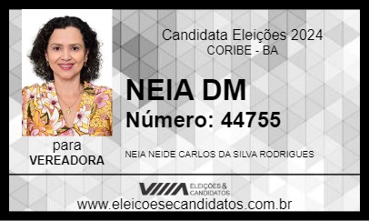 Candidato NÉIA DE DAVI 2024 - CORIBE - Eleições