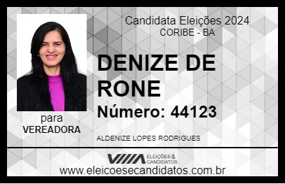 Candidato ALDENIZE DE RONE 2024 - CORIBE - Eleições