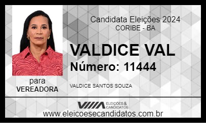 Candidato VALDICE VAL 2024 - CORIBE - Eleições