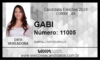 Candidato GABI DE ZÉ DE DIÓ 2024 - CORIBE - Eleições