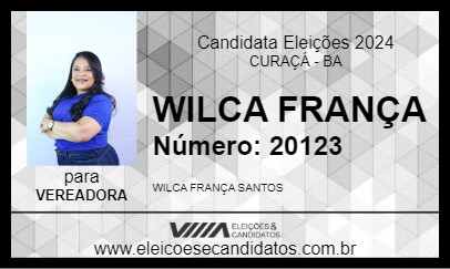 Candidato WILCA  FRANÇA 2024 - CURAÇÁ - Eleições