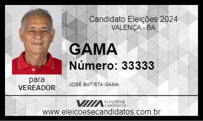 Candidato GAMA 2024 - VALENÇA - Eleições