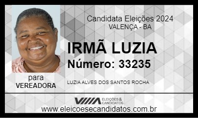 Candidato IRMÃ LUZIA 2024 - VALENÇA - Eleições