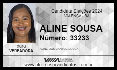 Candidato ALINE SOUSA 2024 - VALENÇA - Eleições