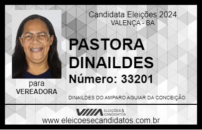 Candidato PASTORA DINAILDES 2024 - VALENÇA - Eleições