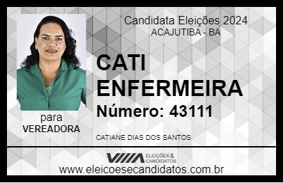 Candidato CATI ENFERMEIRA 2024 - ACAJUTIBA - Eleições