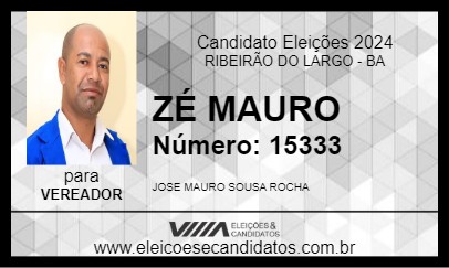 Candidato ZÉ MAURO 2024 - RIBEIRÃO DO LARGO - Eleições