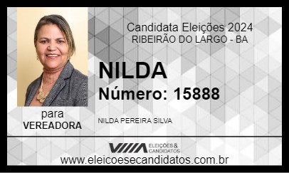 Candidato NILDA 2024 - RIBEIRÃO DO LARGO - Eleições