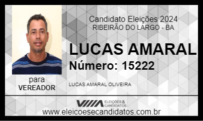 Candidato LUCAS AMARAL 2024 - RIBEIRÃO DO LARGO - Eleições