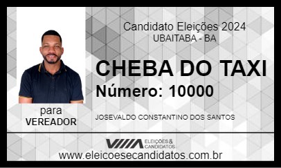 Candidato CHEBA DO TAXI 2024 - UBAITABA - Eleições