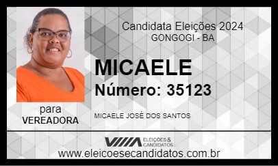 Candidato MICAELE 2024 - GONGOGI - Eleições