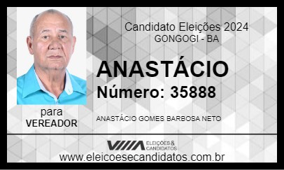 Candidato ANASTÁCIO 2024 - GONGOGI - Eleições