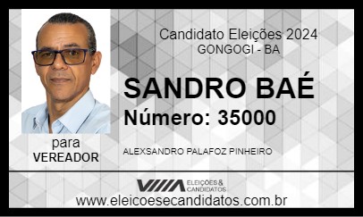 Candidato SANDRO BAÉ 2024 - GONGOGI - Eleições