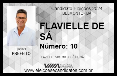 Candidato FLAVIELLE DE SÁ 2024 - BELMONTE - Eleições