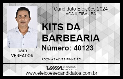 Candidato KITS DA BARBEARIA 2024 - ACAJUTIBA - Eleições