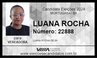 Candidato LUANA ROCHA 2024 - MORTUGABA - Eleições