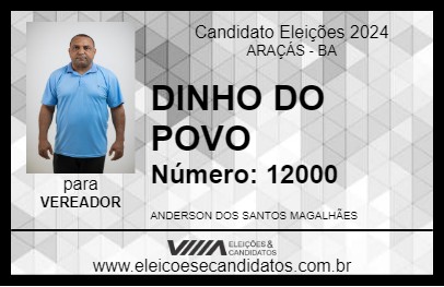 Candidato DINHO DO POVO 2024 - ARAÇÁS - Eleições