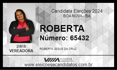 Candidato ROBERTA 2024 - BOA NOVA - Eleições