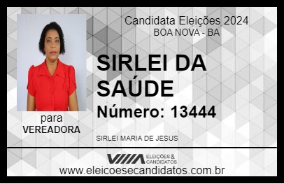 Candidato SIRLEI DA SAÚDE 2024 - BOA NOVA - Eleições