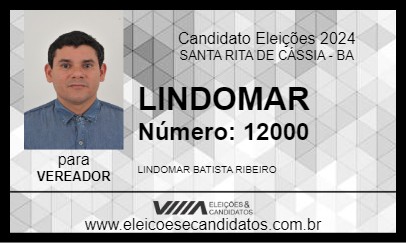 Candidato LINDOMAR 2024 - SANTA RITA DE CÁSSIA - Eleições