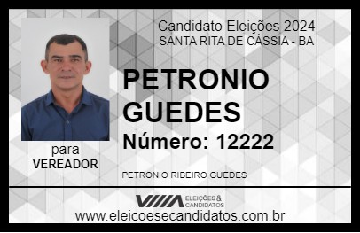 Candidato PETRONIO GUEDES 2024 - SANTA RITA DE CÁSSIA - Eleições