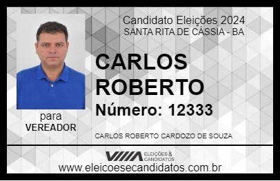 Candidato CARLOS ROBERTO 2024 - SANTA RITA DE CÁSSIA - Eleições