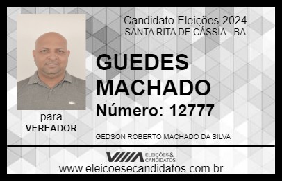 Candidato GUEDES MACHADO 2024 - SANTA RITA DE CÁSSIA - Eleições