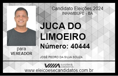 Candidato JUCA DO LIMOEIRO 2024 - INHAMBUPE - Eleições