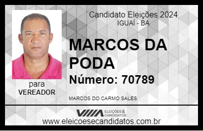 Candidato MARCOS DA PODA 2024 - IGUAÍ - Eleições