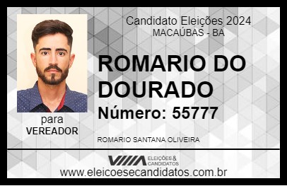 Candidato ROMARIO DO DOURADO 2024 - MACAÚBAS - Eleições