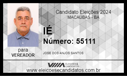 Candidato IÉ 2024 - MACAÚBAS - Eleições