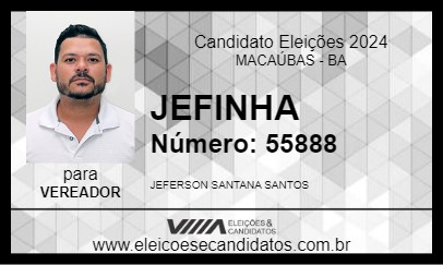 Candidato JEFINHA 2024 - MACAÚBAS - Eleições