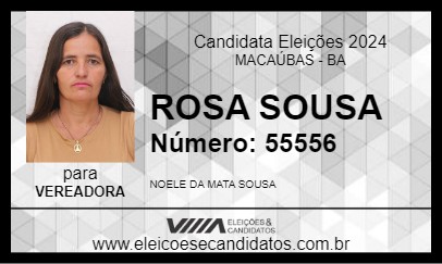 Candidato ROSA SOUSA 2024 - MACAÚBAS - Eleições