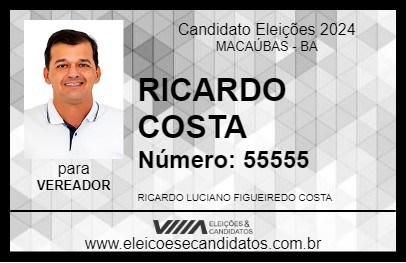 Candidato RICARDO COSTA 2024 - MACAÚBAS - Eleições