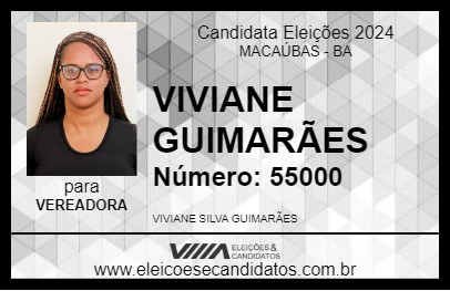 Candidato VIVIANE GUIMARÃES 2024 - MACAÚBAS - Eleições