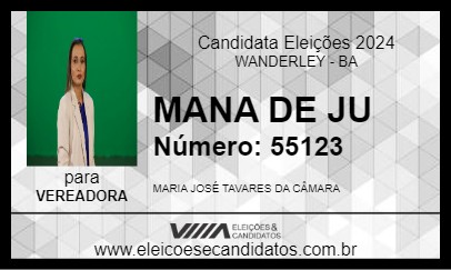 Candidato MANA DE JU 2024 - WANDERLEY - Eleições