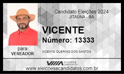 Candidato VICENTE 2024 - JITAÚNA - Eleições