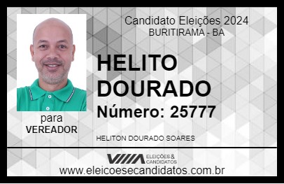 Candidato HELITO DOURADO 2024 - BURITIRAMA - Eleições