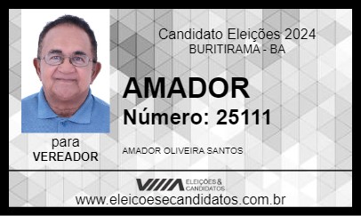 Candidato AMADOR 2024 - BURITIRAMA - Eleições