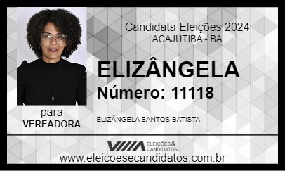 Candidato ELIZÂNGELA 2024 - ACAJUTIBA - Eleições