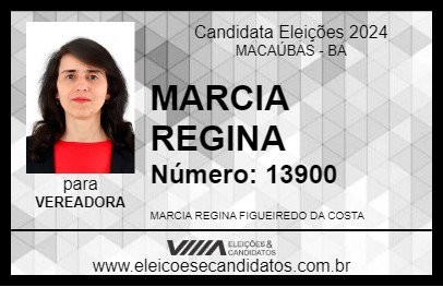 Candidato MARCIA REGINA 2024 - MACAÚBAS - Eleições