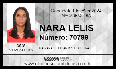 Candidato NARA LELIS 2024 - MACAÚBAS - Eleições