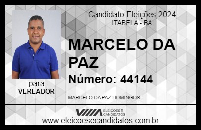 Candidato MARCELO DA PAZ 2024 - ITABELA - Eleições