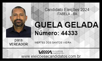 Candidato GUELA GELADA 2024 - ITABELA - Eleições