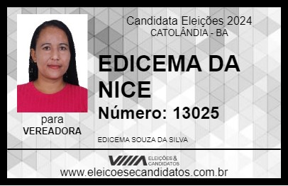 Candidato EDICEMA DA NICE 2024 - CATOLÂNDIA - Eleições