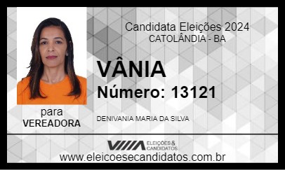 Candidato VÂNIA 2024 - CATOLÂNDIA - Eleições