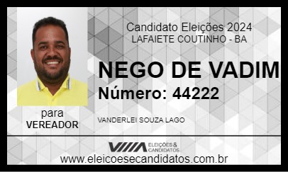 Candidato NEGO DE VADIM 2024 - LAFAIETE COUTINHO - Eleições