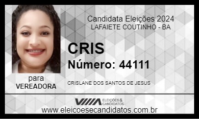 Candidato CRIS 2024 - LAFAIETE COUTINHO - Eleições